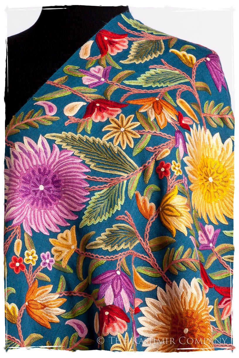 Fleur du Soleil Océan Bleu Renoirs Dream Shawl