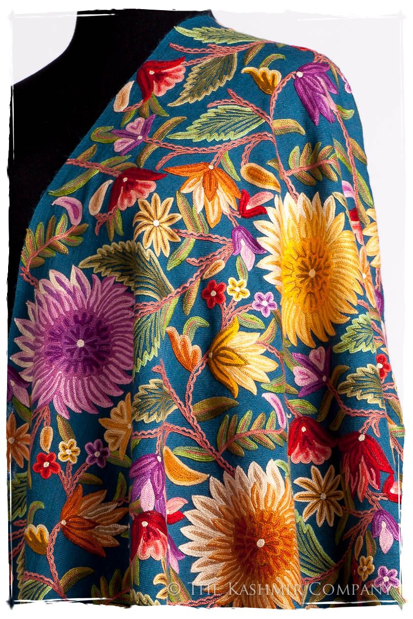 Fleur du Soleil Océan Bleu Renoirs Dream Shawl