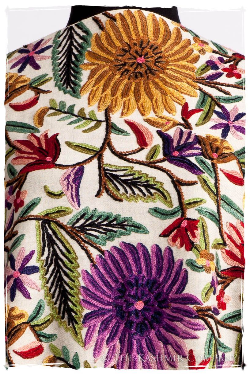 Fleur du Soleil Rouge Ivoire Renoirs Dream Shawl