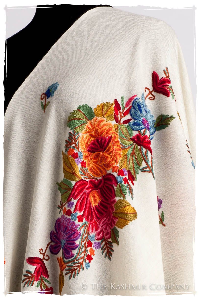 Frontière Jardin D'ivoire Bouquet Mascarade Shawl