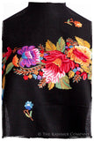 Frontière Jardin Noir Bouquet Mascarade Shawl
