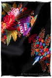 Frontière Jardin Noir Bouquet Mascarade Shawl