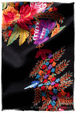 Frontière Jardin Noir Bouquet Mascarade Shawl