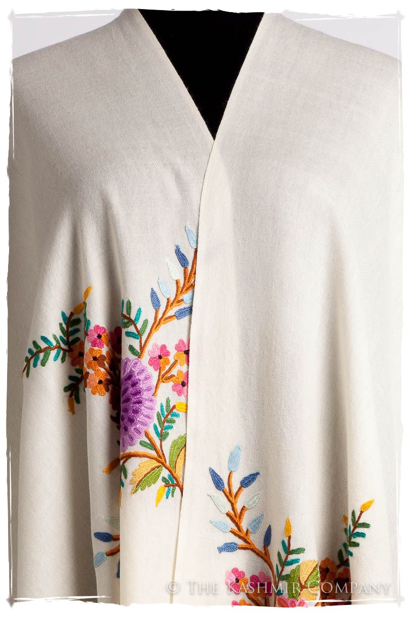 Jardin Pastel Français Bouquet Mascarade Shawl