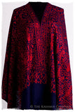 The Célébration Fabuleuse Rouge Bleu Shawl
