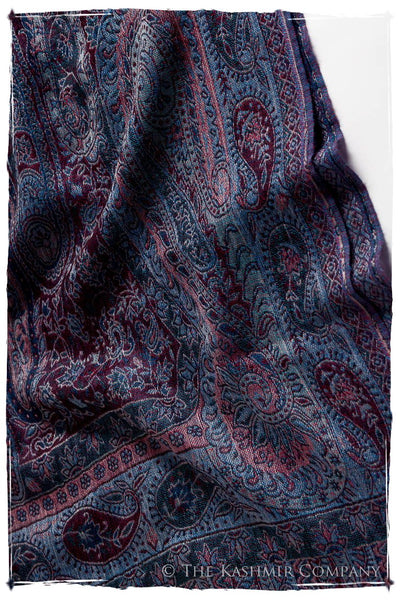 Violet Français Mughal Paisley Reversible Soft Cashmere Scarf/Shawl