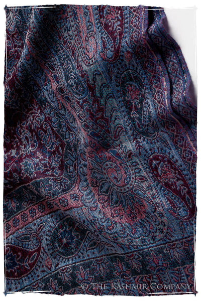 Violet Français Mughal Paisley Reversible Soft Cashmere Scarf/Shawl