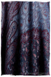 Violet Français Mughal Paisley Reversible Soft Cashmere Scarf/Shawl