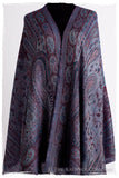 Violet Français Mughal Paisley Reversible Soft Cashmere Scarf/Shawl