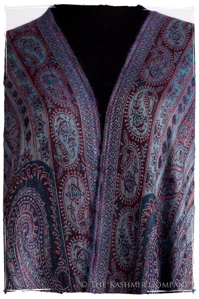 Violet Français Mughal Paisley Reversible Soft Cashmere Scarf/Shawl