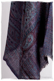Violet Français Mughal Paisley Reversible Soft Cashmere Scarf/Shawl