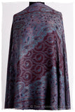 Violet Français Mughal Paisley Reversible Soft Cashmere Scarf/Shawl