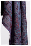 Violet Français Mughal Paisley Reversible Soft Cashmere Scarf/Shawl