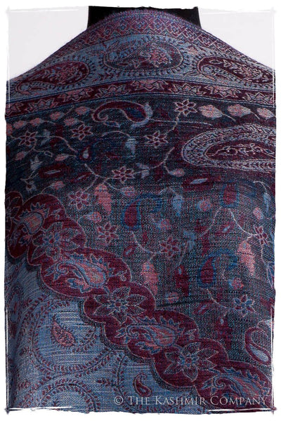 Violet Français Mughal Paisley Reversible Soft Cashmere Scarf/Shawl