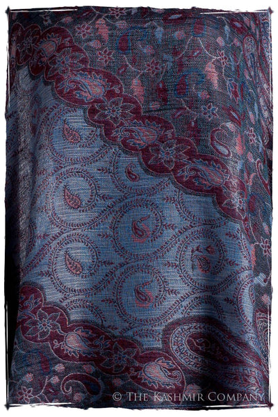 Violet Français Mughal Paisley Reversible Soft Cashmere Scarf/Shawl