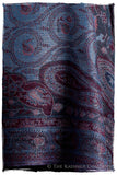 Violet Français Mughal Paisley Reversible Soft Cashmere Scarf/Shawl