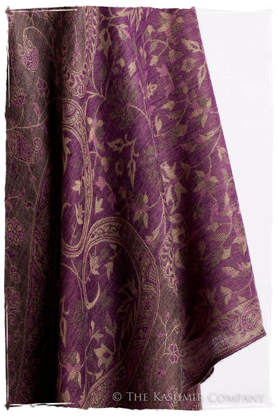 Orchidée Iris Mughal Paisley Reversible Soft Cashmere Scarf/Shawl