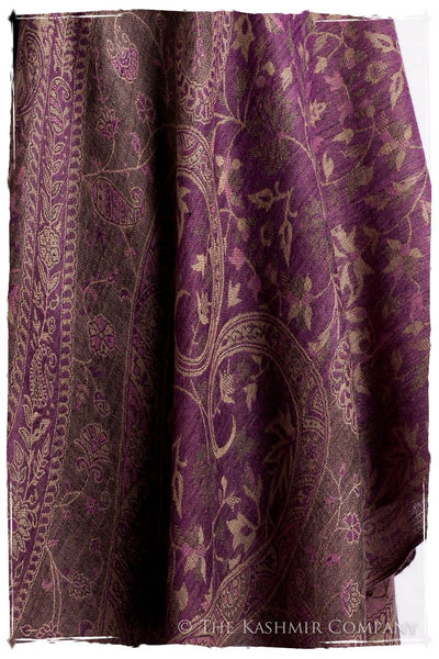 Orchidée Iris Mughal Paisley Reversible Soft Cashmere Scarf/Shawl