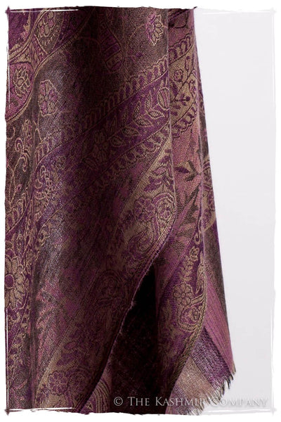 Orchidée Iris Mughal Paisley Reversible Soft Cashmere Scarf/Shawl