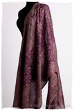 Orchidée Iris Mughal Paisley Reversible Soft Cashmere Scarf/Shawl