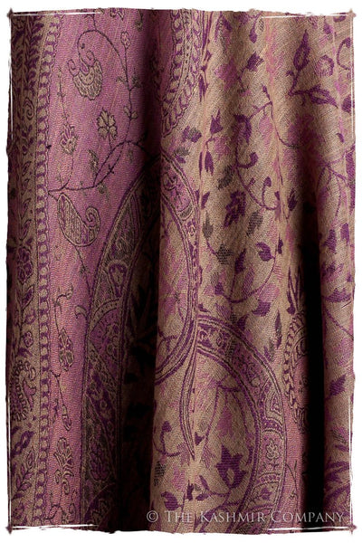 Orchidée Iris Mughal Paisley Reversible Soft Cashmere Scarf/Shawl