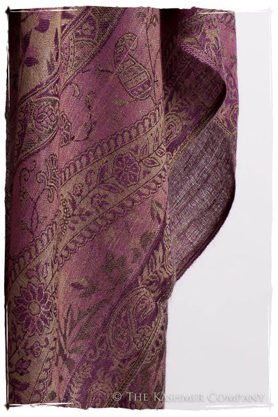 Orchidée Iris Mughal Paisley Reversible Soft Cashmere Scarf/Shawl