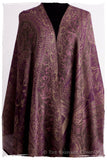 Orchidée Iris Mughal Paisley Reversible Soft Cashmere Scarf/Shawl
