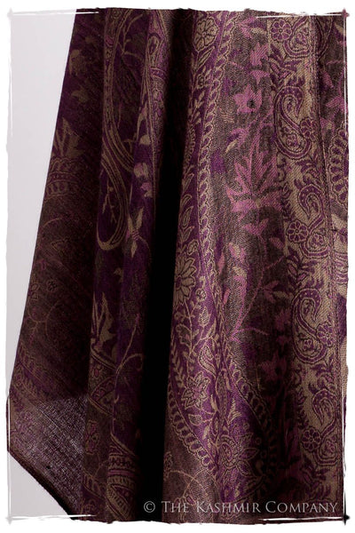 Orchidée Iris Mughal Paisley Reversible Soft Cashmere Scarf/Shawl