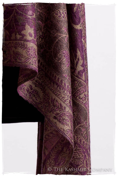 Orchidée Iris Mughal Paisley Reversible Soft Cashmere Scarf/Shawl