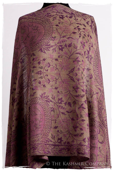 Orchidée Iris Mughal Paisley Reversible Soft Cashmere Scarf/Shawl