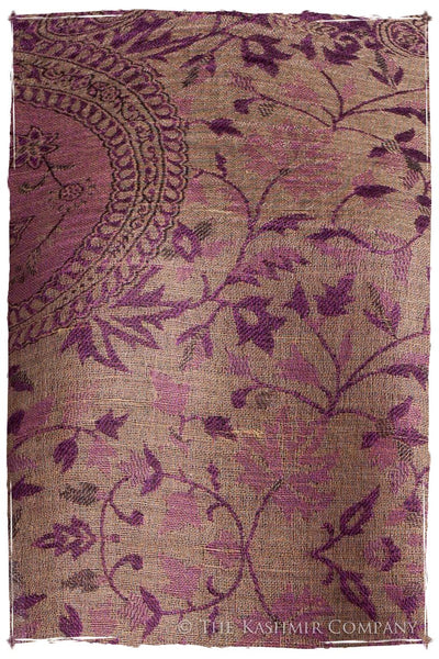 Orchidée Iris Mughal Paisley Reversible Soft Cashmere Scarf/Shawl