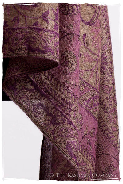 Orchidée Iris Mughal Paisley Reversible Soft Cashmere Scarf/Shawl