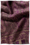 Orchidée Iris Mughal Paisley Reversible Soft Cashmere Scarf/Shawl