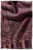 Orchidée Iris Mughal Paisley Reversible Soft Cashmere Scarf/Shawl
