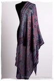 Étoile Saphir Mughal Paisley Reversible Soft Cashmere Scarf/Shawl