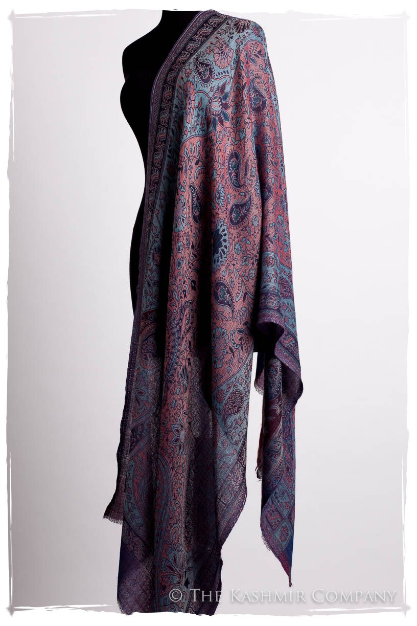Étoile Saphir Mughal Paisley Reversible Soft Cashmere Scarf/Shawl