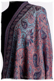 Étoile Saphir Mughal Paisley Reversible Soft Cashmere Scarf/Shawl