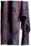 Étoile Saphir Mughal Paisley Reversible Soft Cashmere Scarf/Shawl
