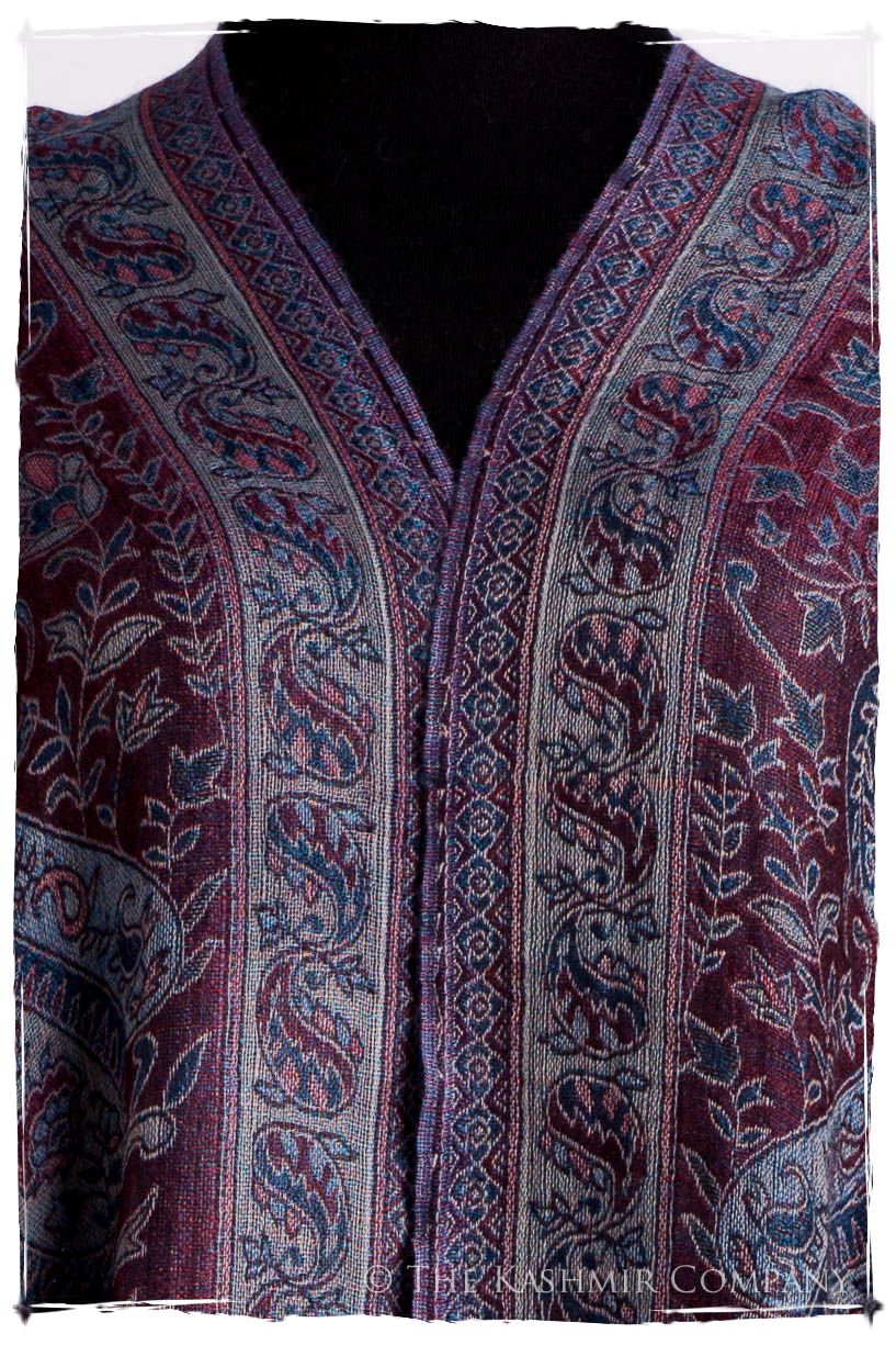 Étoile Saphir Mughal Paisley Reversible Soft Cashmere Scarf/Shawl