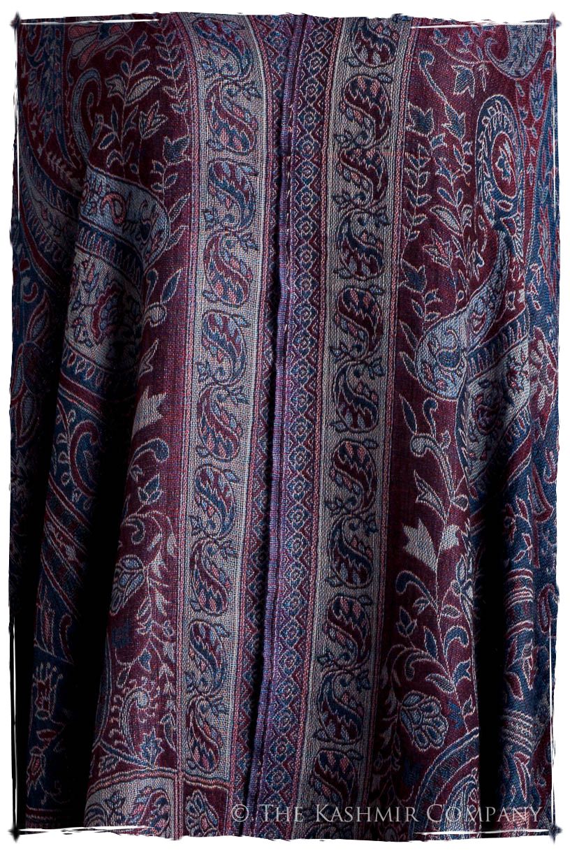 Étoile Saphir Mughal Paisley Reversible Soft Cashmere Scarf/Shawl