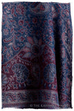 Étoile Saphir Mughal Paisley Reversible Soft Cashmere Scarf/Shawl