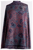 Étoile Saphir Mughal Paisley Reversible Soft Cashmere Scarf/Shawl