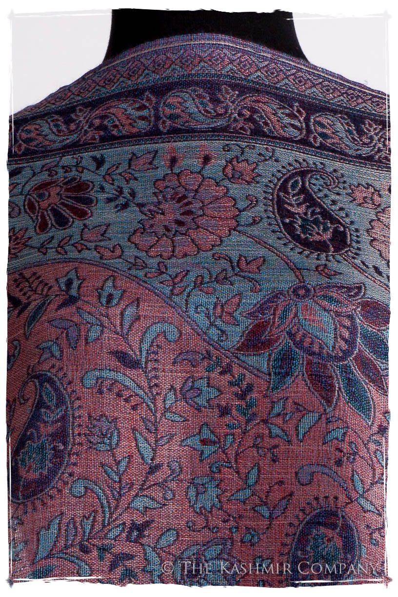 Étoile Saphir Mughal Paisley Reversible Soft Cashmere Scarf/Shawl