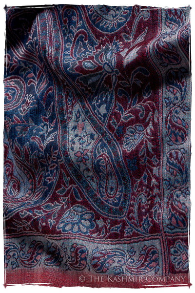 Étoile Saphir Mughal Paisley Reversible Soft Cashmere Scarf/Shawl