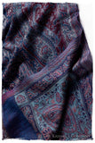 Étoile Saphir Mughal Paisley Reversible Soft Cashmere Scarf/Shawl