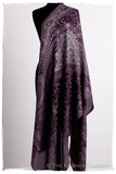 Impérial Purple Mughal Paisley Reversible Soft Cashmere Scarf/Shawl