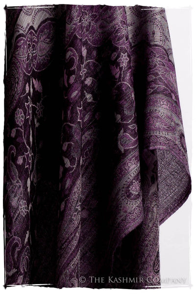 Impérial Purple Mughal Paisley Reversible Soft Cashmere Scarf/Shawl