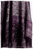 Impérial Purple Mughal Paisley Reversible Soft Cashmere Scarf/Shawl