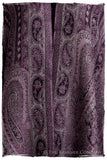 Impérial Purple Mughal Paisley Reversible Soft Cashmere Scarf/Shawl