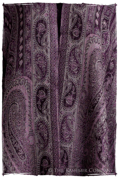 Impérial Purple Mughal Paisley Reversible Soft Cashmere Scarf/Shawl